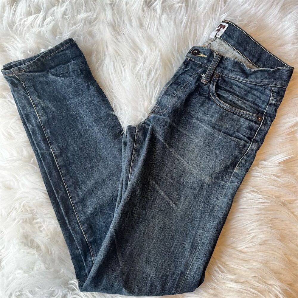 Tellason Men's Ladbroke Grove Slim Tapered Jeans Blue Size 29x33 5-Pocket Denim